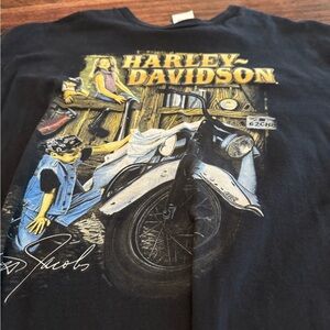 Harley-Davidson Black and Yellow Graphic Tee